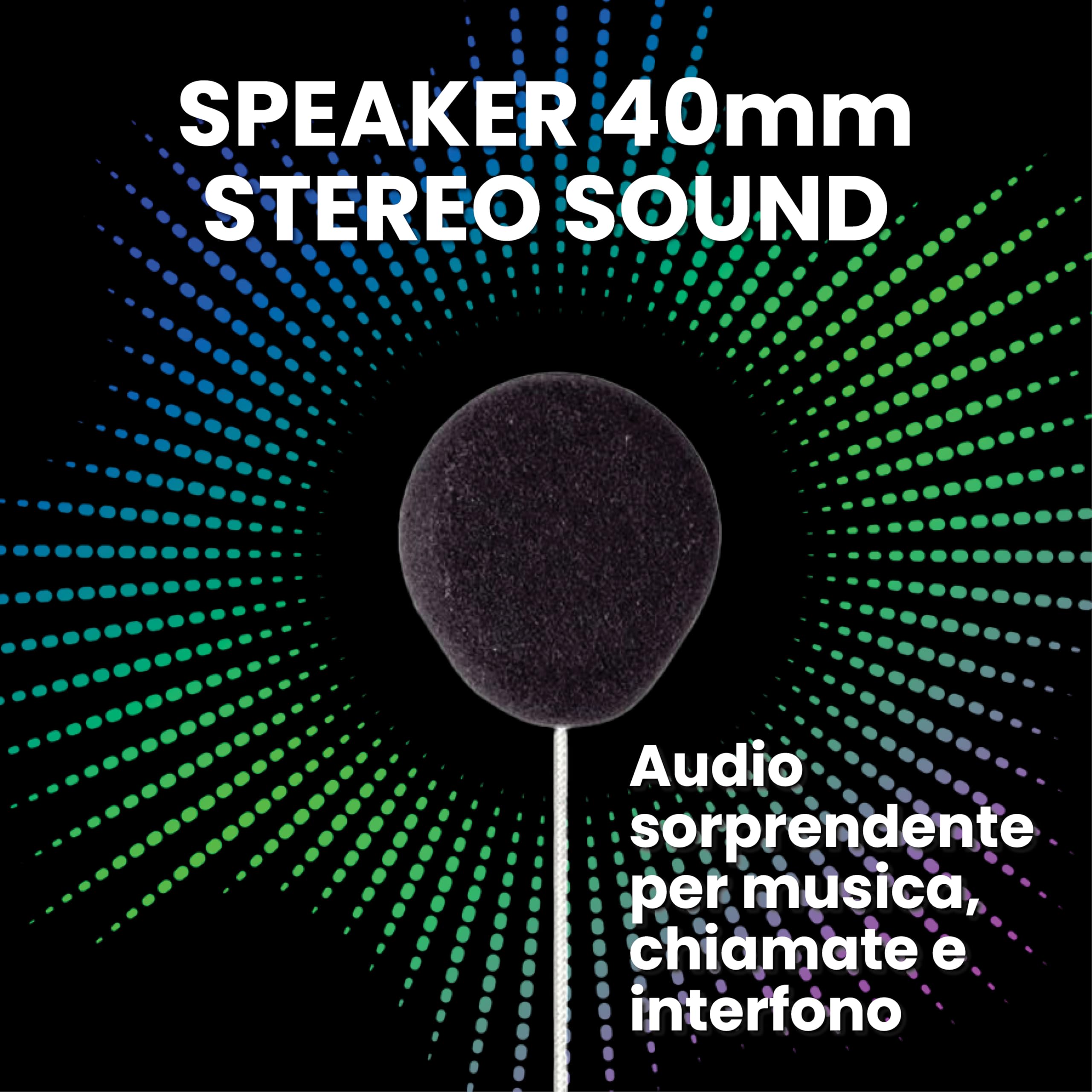Midland - Interfono Moto Bluetooth BTGO Uni, Auricolari Casco Impermeabili per Tutti i Caschi, 200m, Batteria 8H, Universal Intercom, Audio Stereo con DSP, Compatibile con GPS e Interfoni Altre Marche