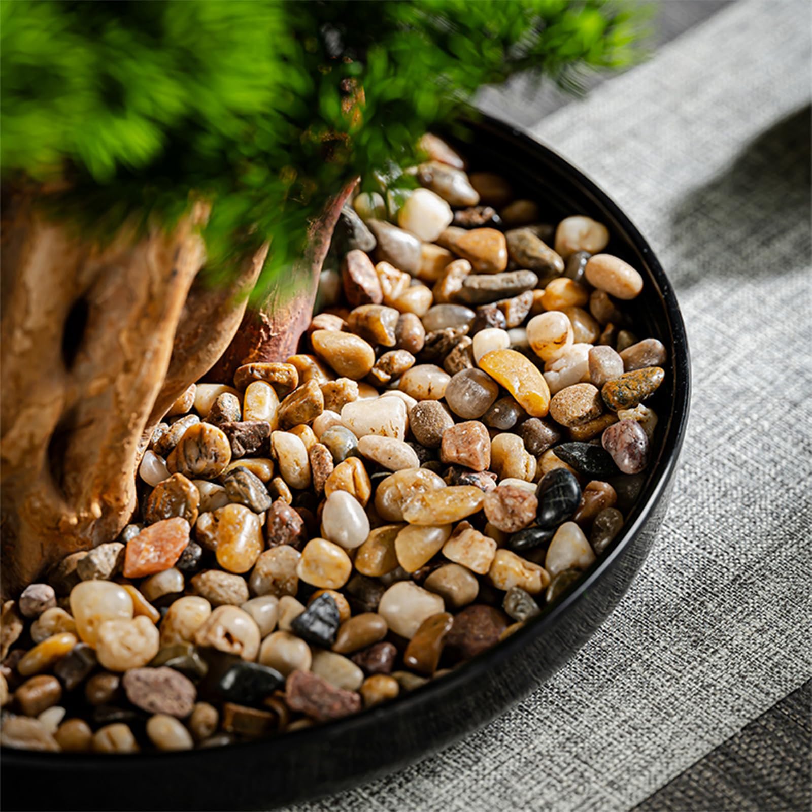 Künstliche Kiefer Bonsai Gefälschte Baum 17in Künstliche Willkommen Kiefer Bonsai, Japanische Zen Simulation Bäume Mit Kunststoff Topf, Gefälschte Immergrüne Bonsai Pflanze Dekoration