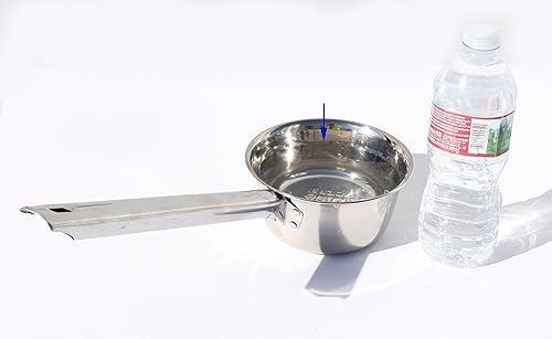 Miniatura 2 de Cucharón grande para sopa para estofado de 4 tazas, de acero inoxidable de fácil agarre con mango largo, cuchara grande para jardín