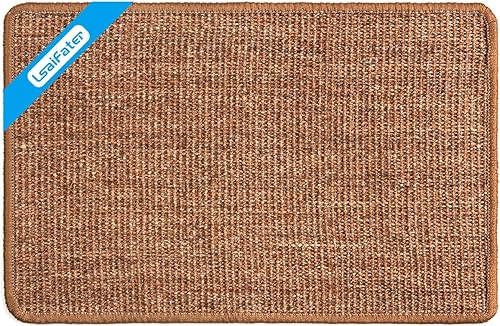 Tapete rascador para gatos, de sisal natural, protector de muebles para arañazos de gatos, alfombrilla horizontal para rascar el suelo de los gatos,