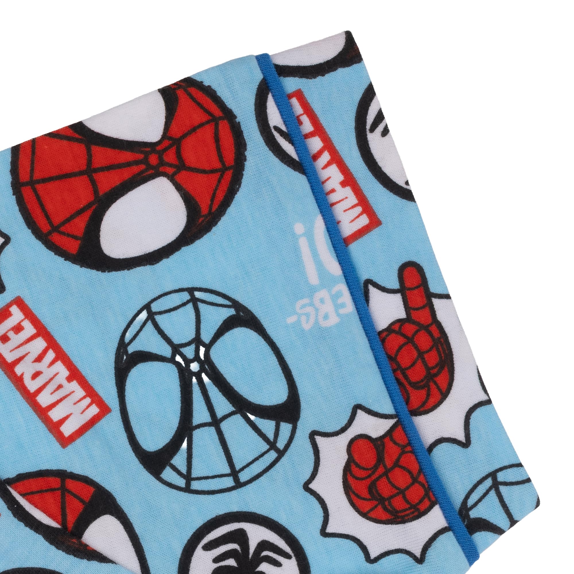 Marvel Press Spidey e i Suoi Fantastici Amici/Spiderman, 100% Cotone con Bottoni Pigiama a Maniche Corte, Spiderman, Blu