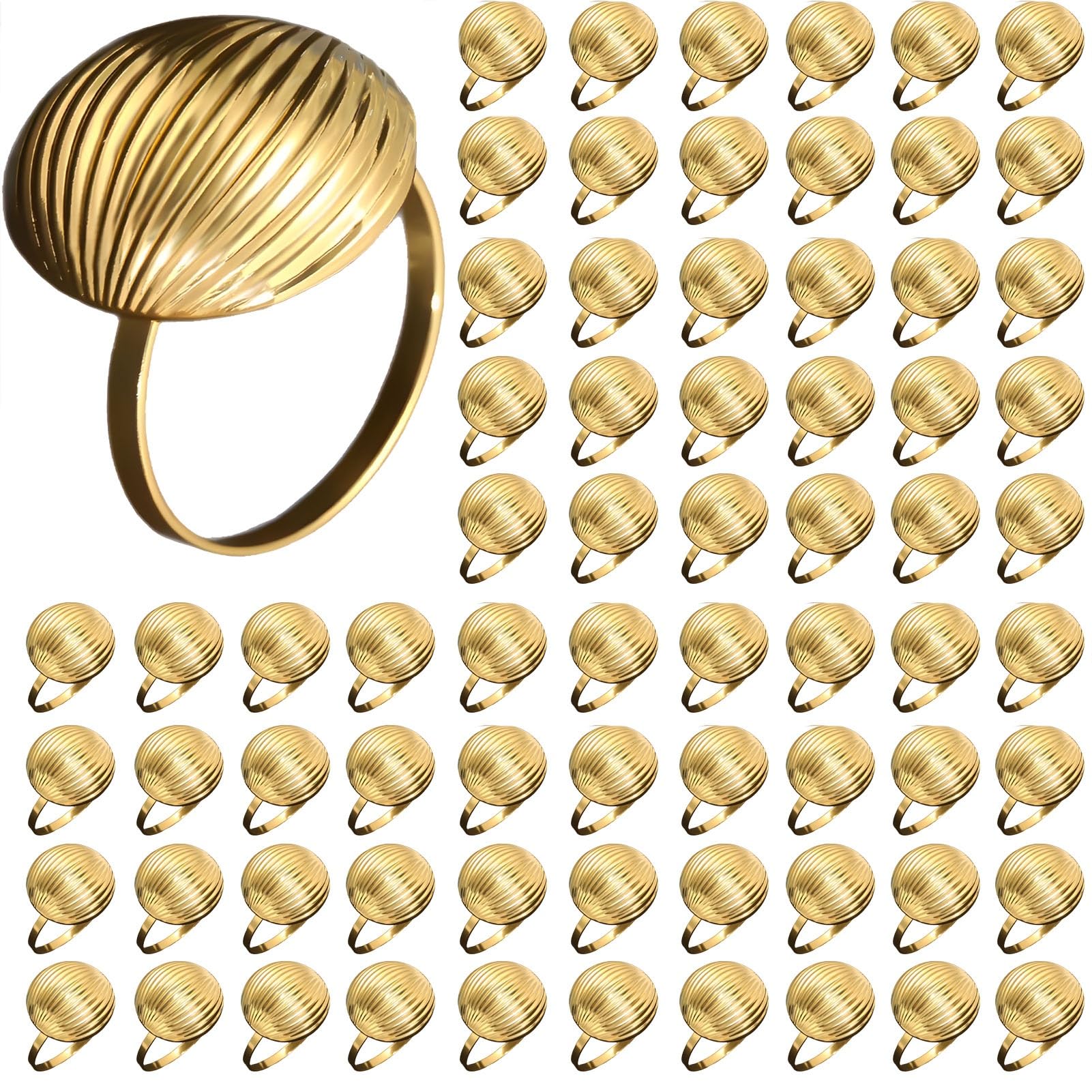 150 piezas de hebillas de servilletas redondas de Metal Dorado, anillos redondos para servilleteros, para mesas de comedor, Fiestas, bodas, reuniones familiares