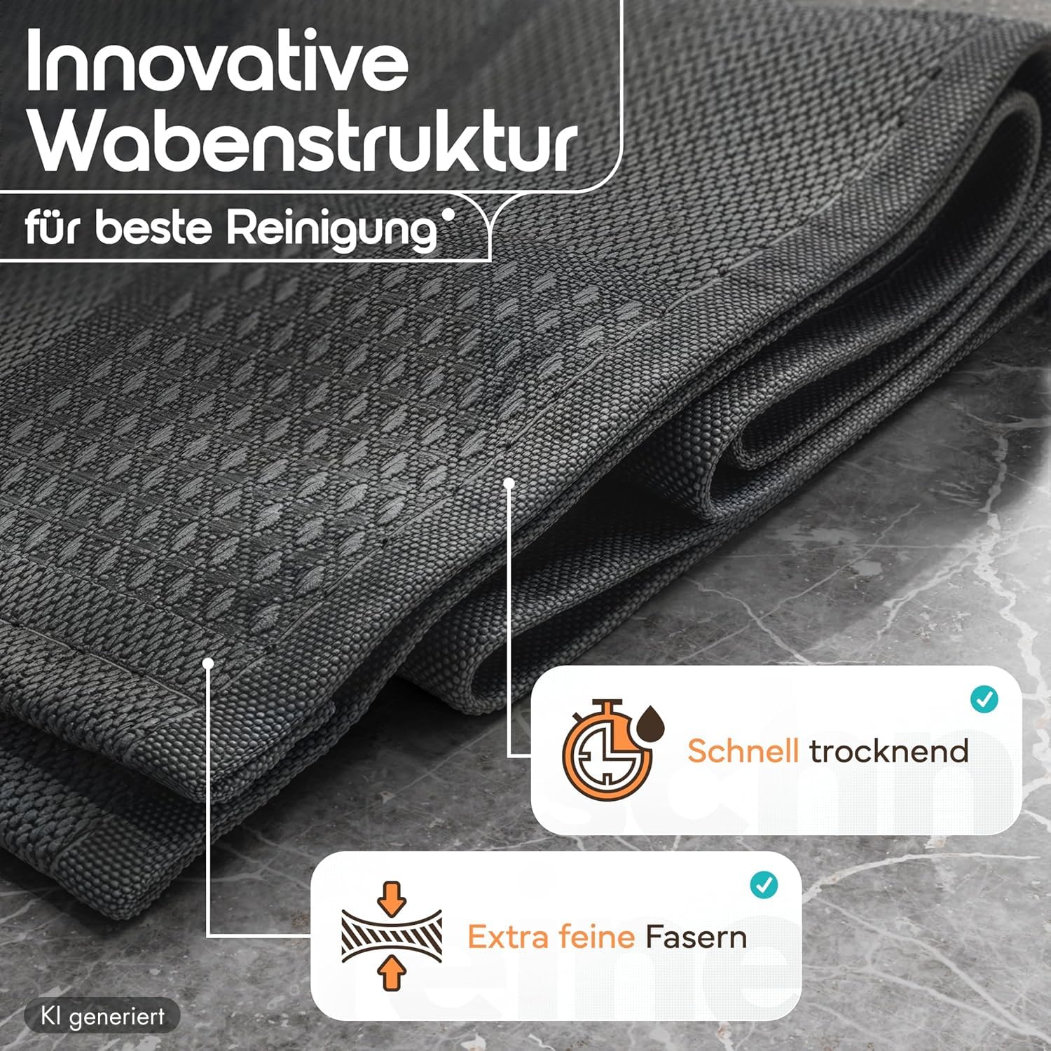 Microfaser Geschirrtücher Set 68x42cm Hochsaugend & Schnelltrocknend Streifenfrei bis 95°C Waschbar trocknergeeignet fusselfrei Küchenhandtücher (10, Grau, 68x42cm)