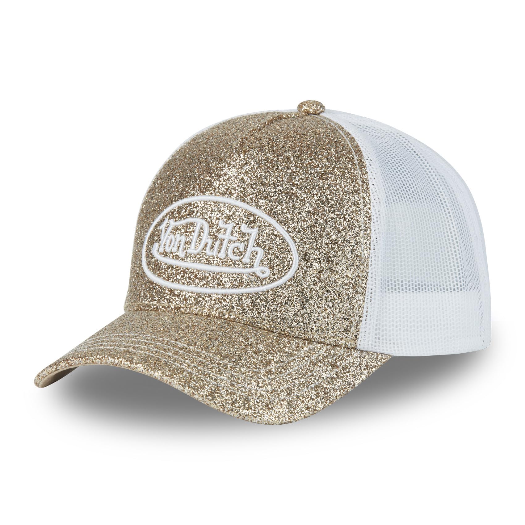 Von Dutch Men's & Women's Adjustable Cap, Glitter Trucker Cap (Sequins) TU