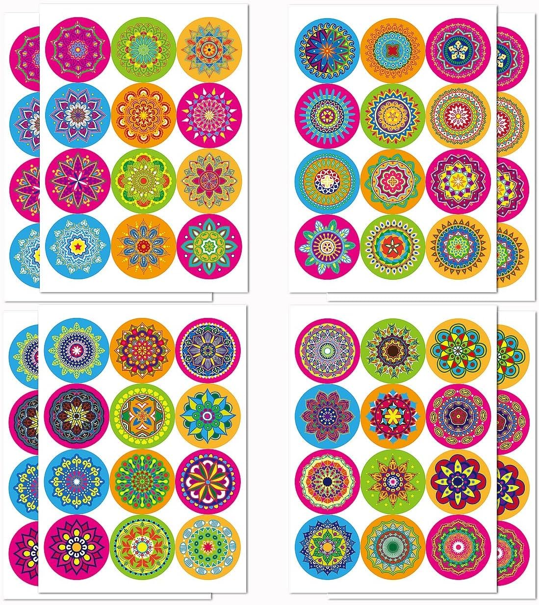 500 Stück Happy Diwali Aufkleber – Bunt, Wasserfest, Für Party, Schule, Belohnungen, Basteln & Geschenke