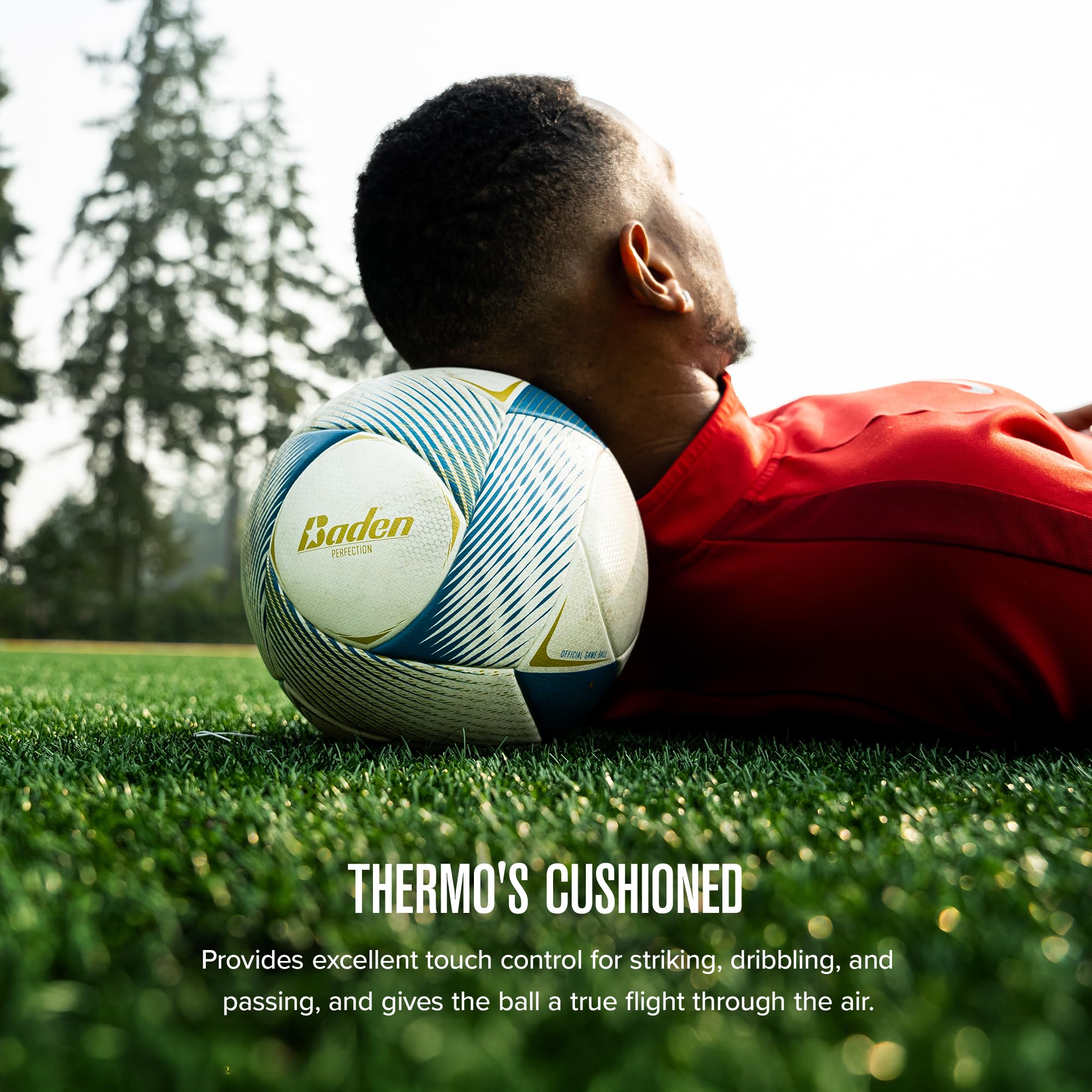Baden Perfection Thermo-Fußball, offizielle Größe 5, nahtlos, Thermisch gebunden, NFHS-geprüft