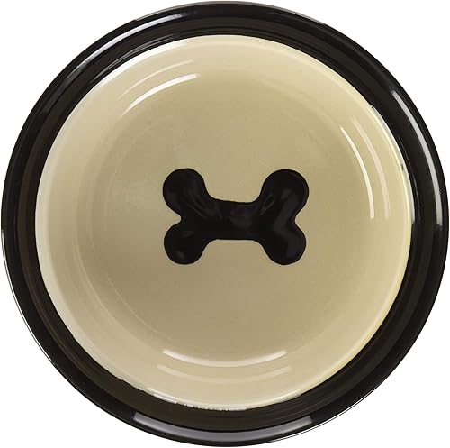 Miniatura 2 de PetRageous 10071 City Pets Bones - Tazón de comida y agua para perros apto para lavavajillas, 6.125 pulgadas de diámetro, 2.5 pulgadas de alto,