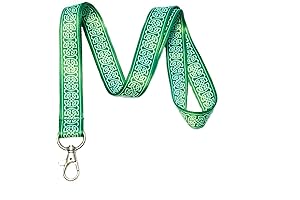 Charming Green Celtic Knot Print Shamrock Lanyard