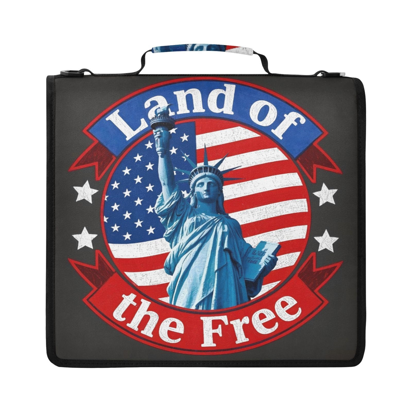 Liberty USA Art Print Zipper 3 Ring Raccoglitore Bag