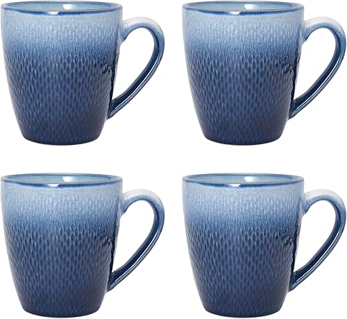 Miniatura 7 de Pfaltzgraff Eclipse Blue - Juego de vajilla redonda de cerámica de 16 piezas, plato llano de 1 pulgada, plato de ensalada de 8 pulgadas, tazón de