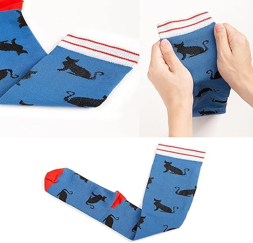 Miniatura 7 de 4 Pairs Compression Socks for Women & Men, Support Compression Sock 20-30 mmHg for Nurses, Pregnancy, Flying, Running,Travel