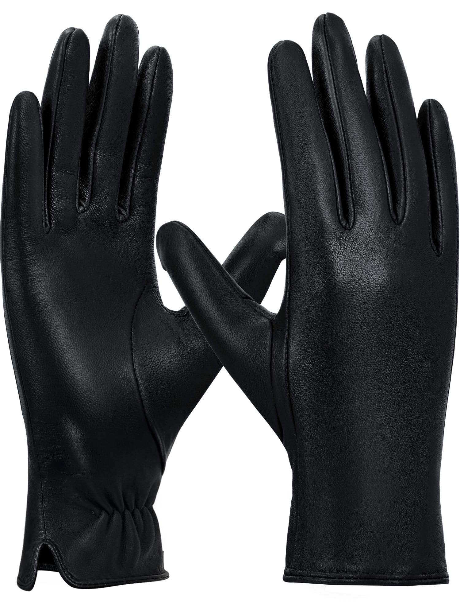 GSG SINCE 1998 Gants d’Hiver Femme en Cuir Véritable | Sans Chrome, Tactiles, disponibles avec une doublure en laine ou en fausse fourrure selon le modèle
