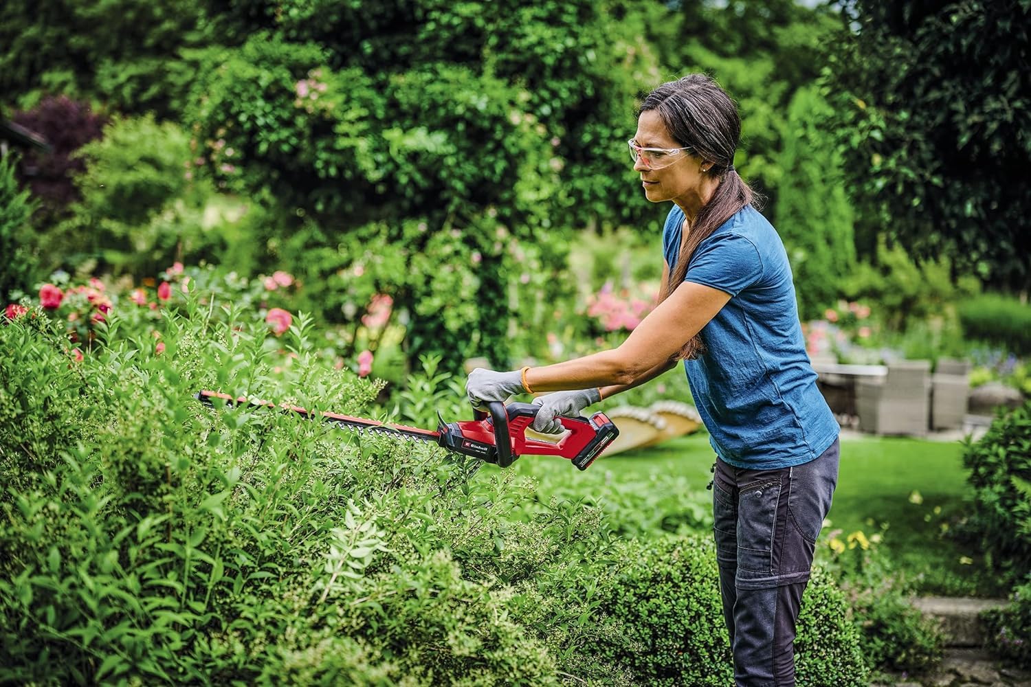Einhell Tagliasiepi a batteria GC-CH 18/40 Li Solo Power X-Change (18 V, 40 cm lunghezza di taglio, 13 mm distanza tra i denti, maniglia ergonomica, senza batteria)