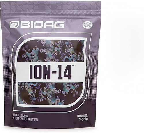 ION-14 Silicio y Húmico/Ácidos Fúlvicos Concentrado (5 lbs) Silicato de sílice si Fertilizante de micronutrientes de carbono hidropónico Jardín