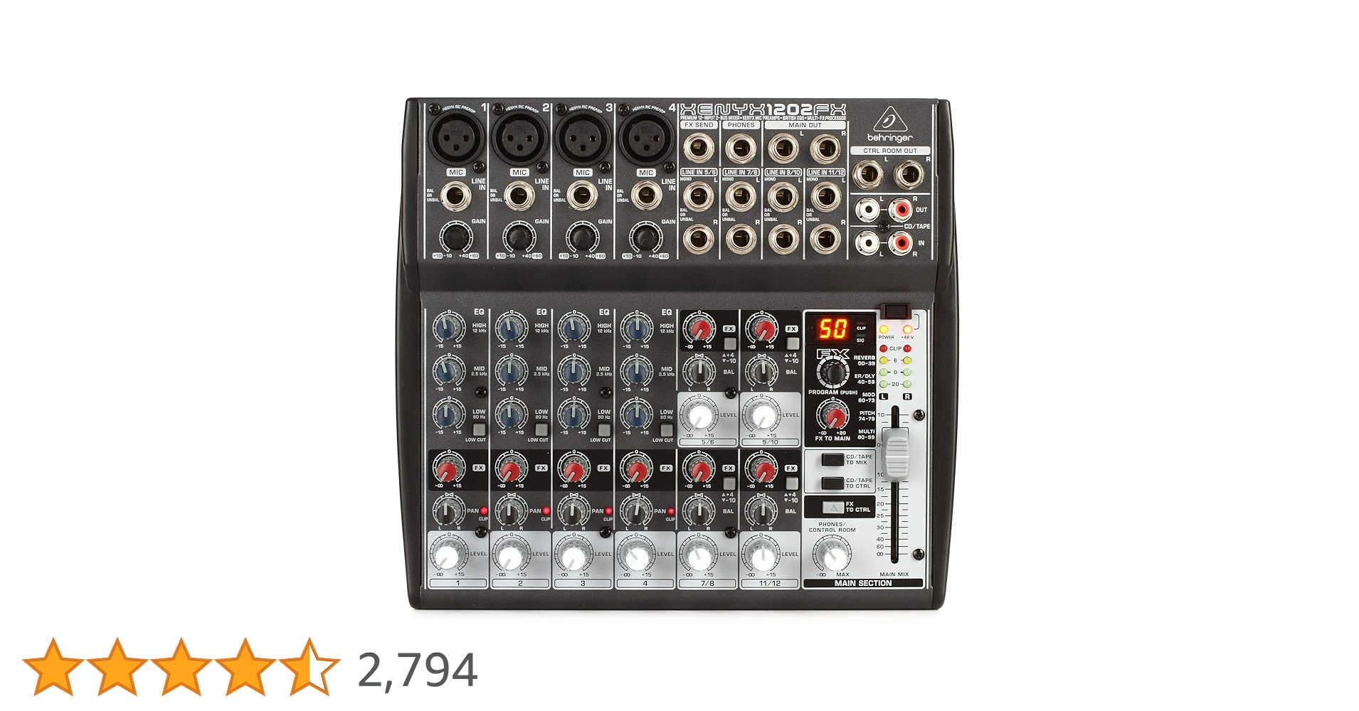 Behringer XENYX 1202FX アナログミキサー 12チャンネル Amazon | ベリンガー アナログミキサー 12チャンネル エフェクト