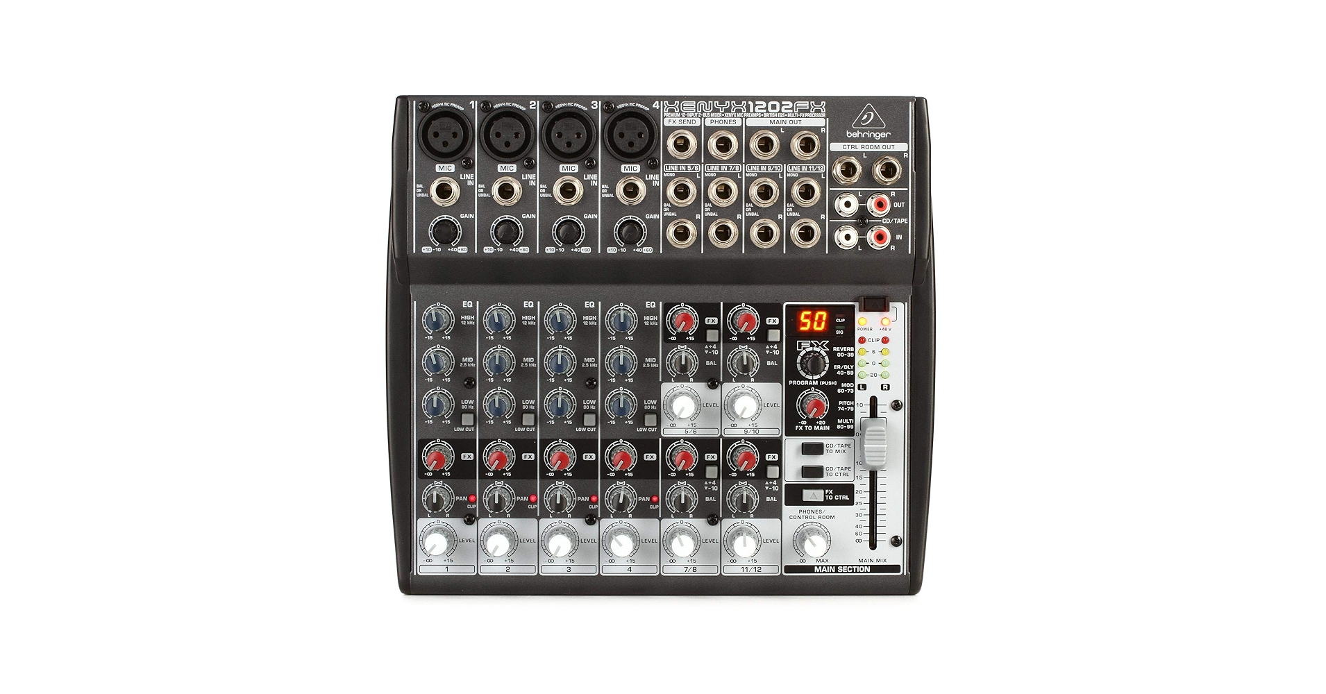 Amazon.com: Behringer XENYX 1202FX Premium 12-Input 2-Bus