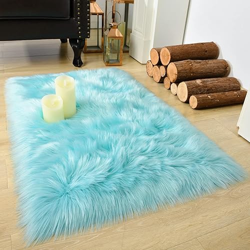 LOCHAS Alfombra mullida ultrasuave, alfombra de pelo sintético de oveja, para el dormitorio, para colocar junto a la cama, para la sala, para el disponible en Yaxa Colombia