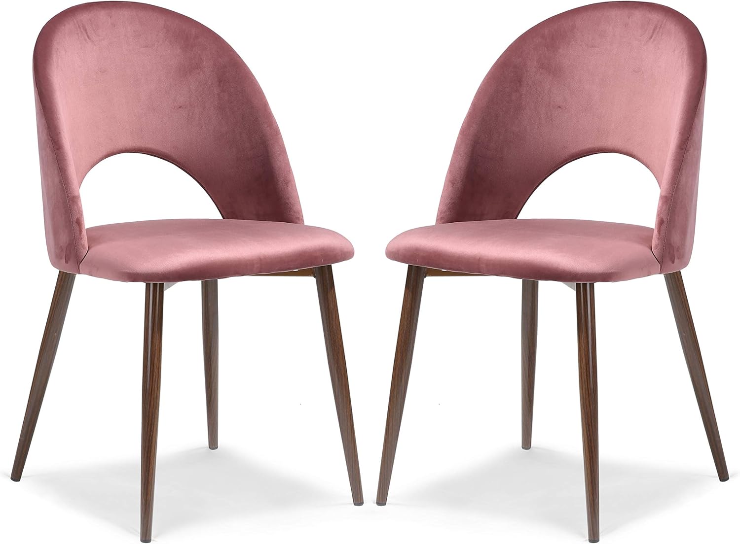 Edgemod Curva Velvet Dining Chair, Set of 2, Dusty Rose Amazon.ca Home