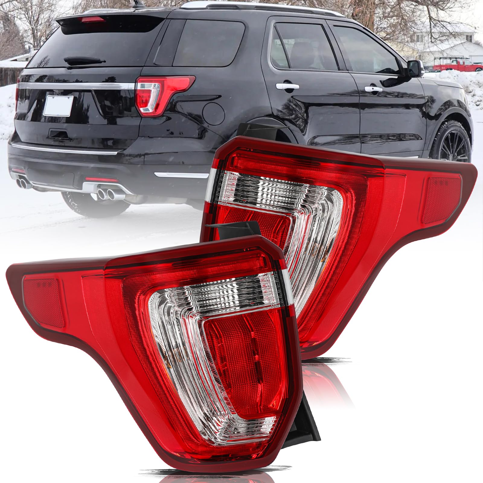 Aosky LED Tail Light Assembly for 2016-19 Ford Explorer