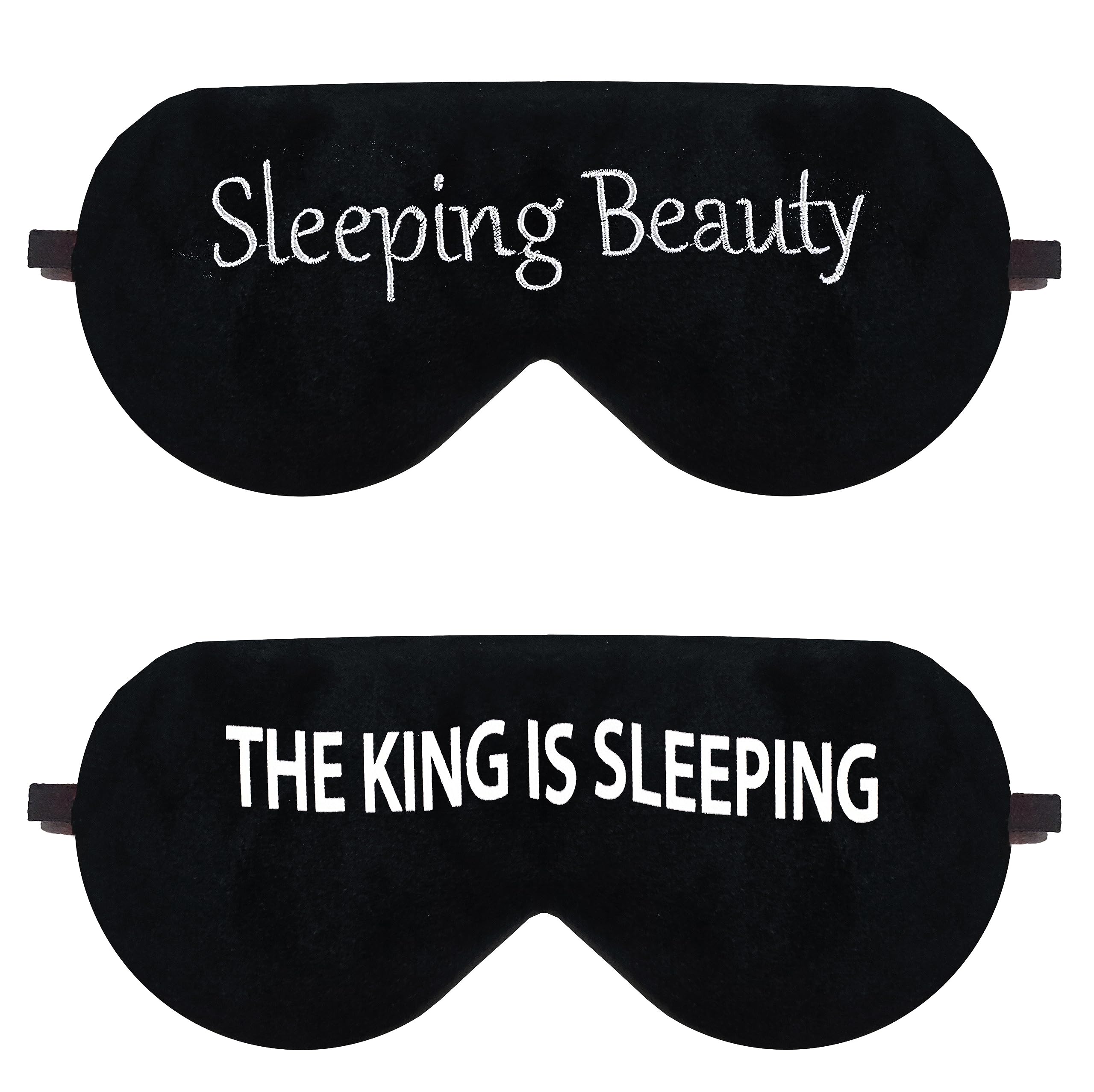 Nitsha Polyester Super Smooth Sleeping Eye Mask And Blind Fold Eye Shade With Funny Quotes (Mask-196-197),Black