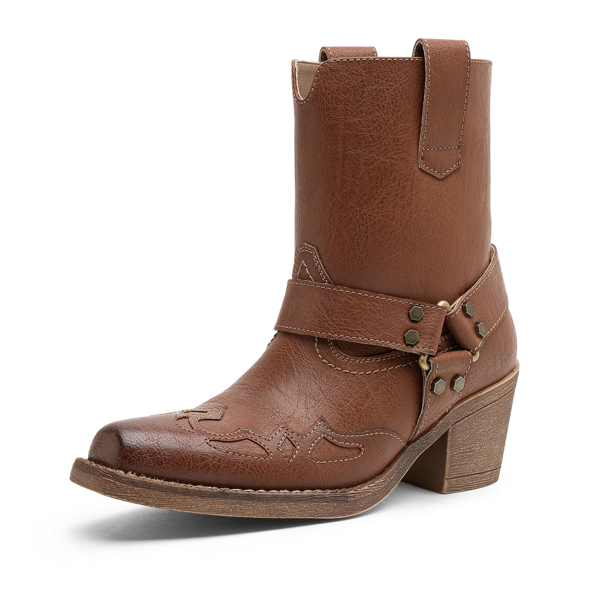 Jeossy Womens Western Ankle Boots