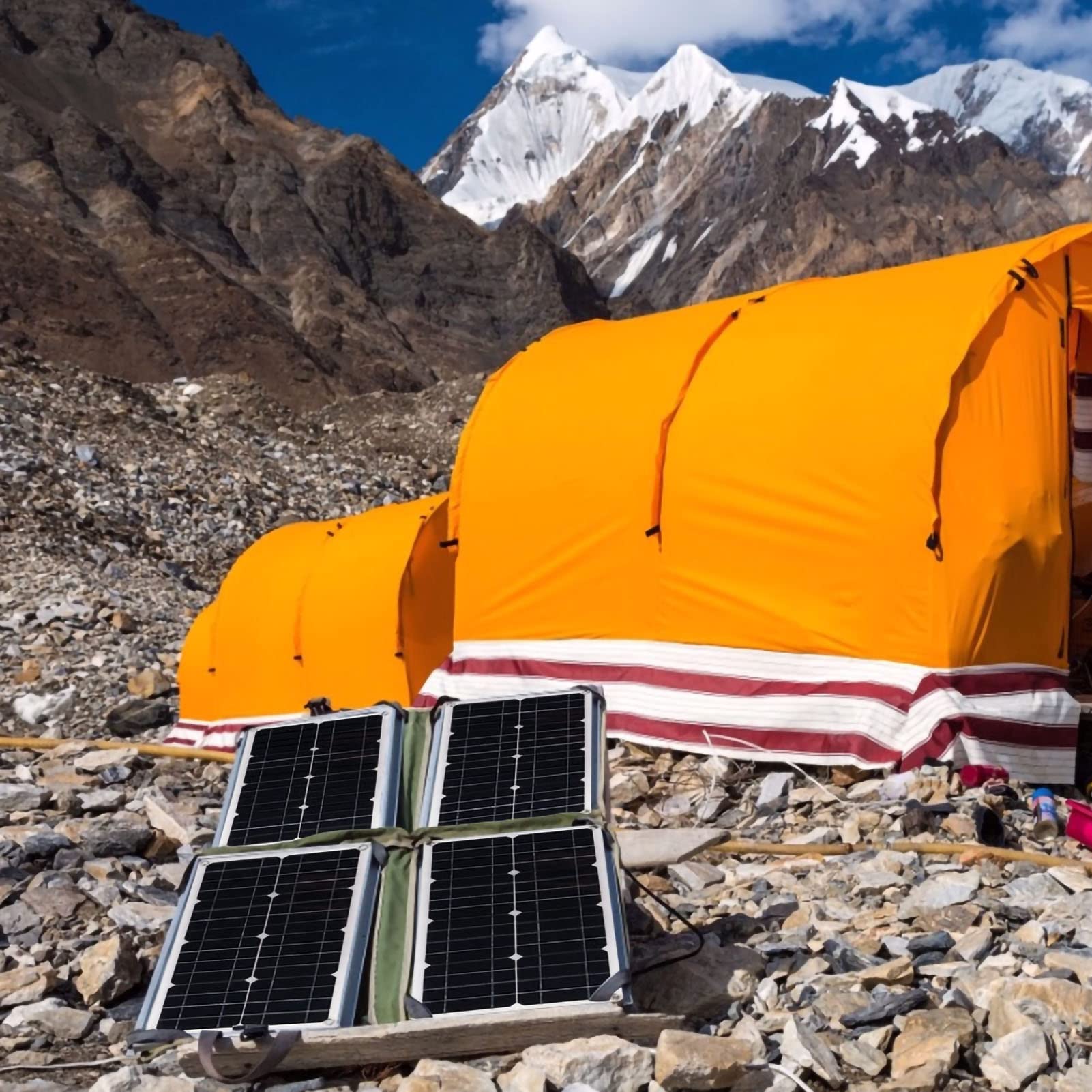 Kikumi Pannello Solare Fotovoltaico Portatile in Silicio Monocristallino 18V Caricatore Solare 25W Dual USB Conversione 19-21% IP65 [Marca] con Diodo di Blocco per Auto Barca Moto