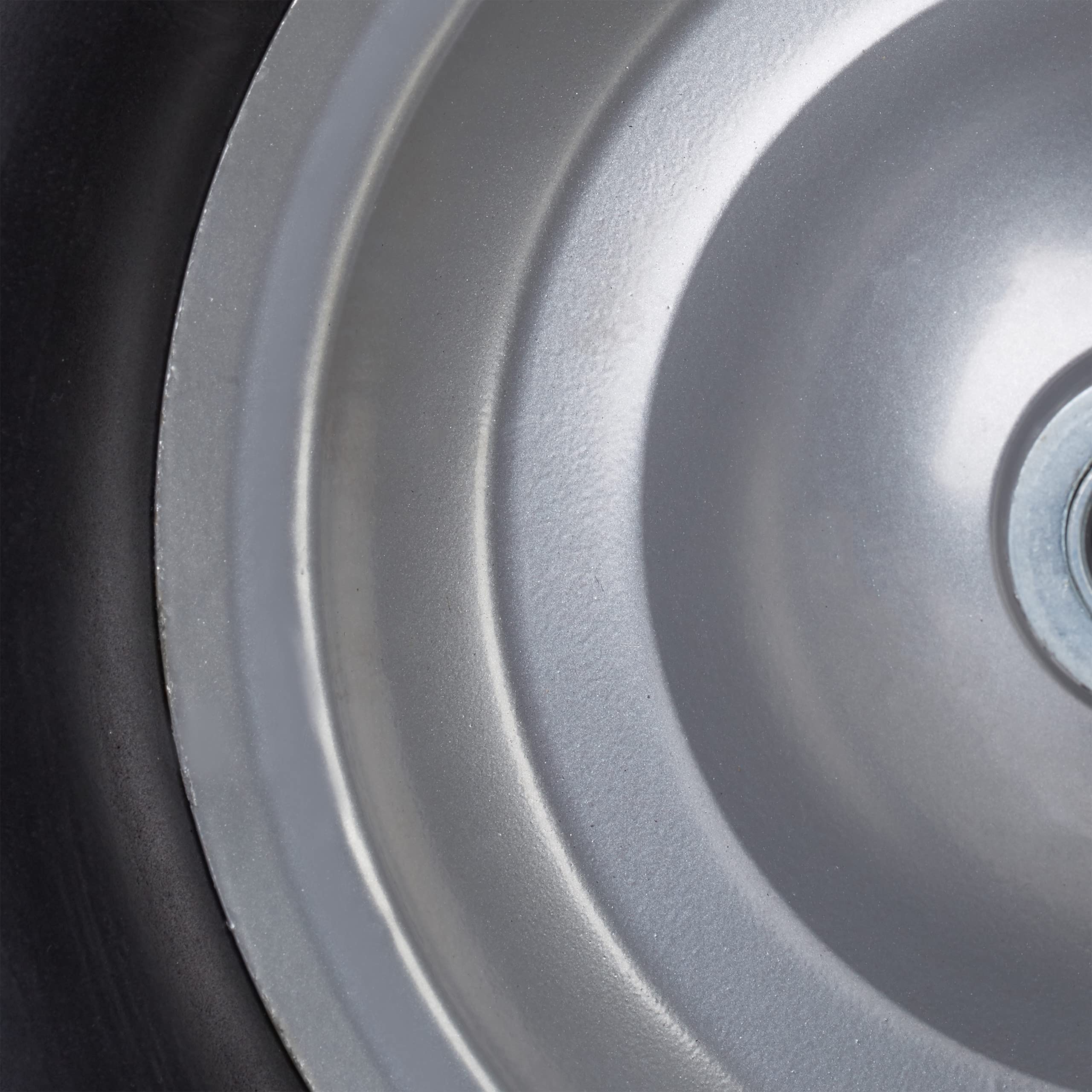 Relaxdays 2X Ruota per Carriola 4.80 4.00-8 in Gomma Piena Cerchione di Acciaio, Antipanne, Carico Max 100 kg, Nero Grigio