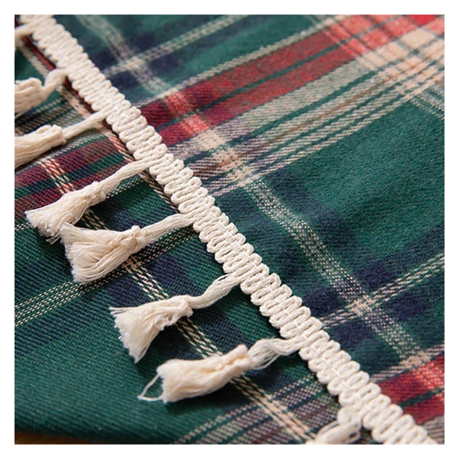 Tovaglia di Natale Tovaglia natalizia Plaid verde Foto Atmosfera Resort Tessili for la casa Copritavolo di Capodanno for il ristorante for riunioni famiglia(Blue plaid,140X220CM)
