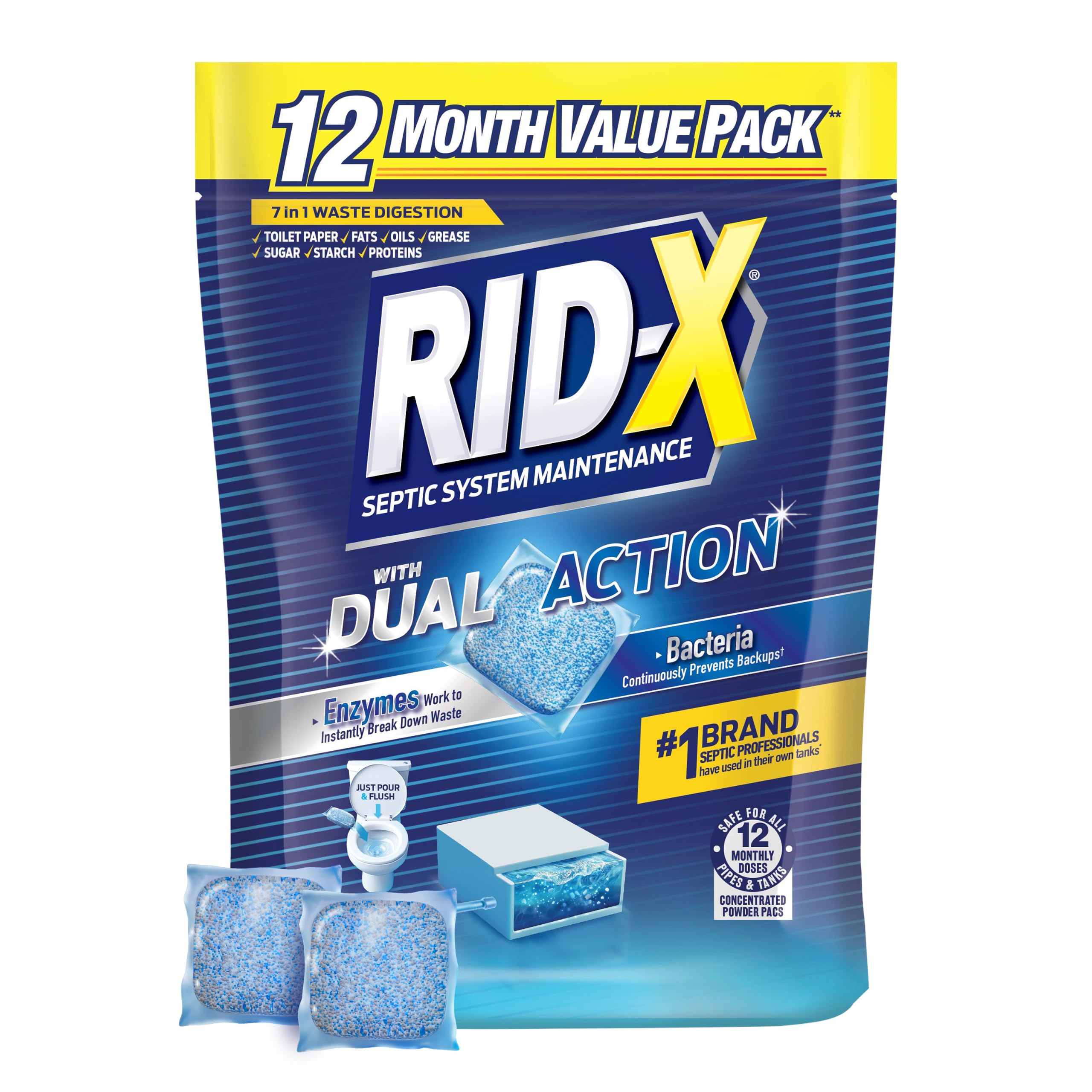 Rid-X Septic Tank Treatment - Prevent Backups -9