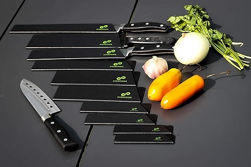 Miniatura 7 de EVERPRIDE Juego de fundas para cuchillos de chef (juego de 10 piezas) protectores universales para cuchillos de chef y cocina, duraderos, sin BPA,