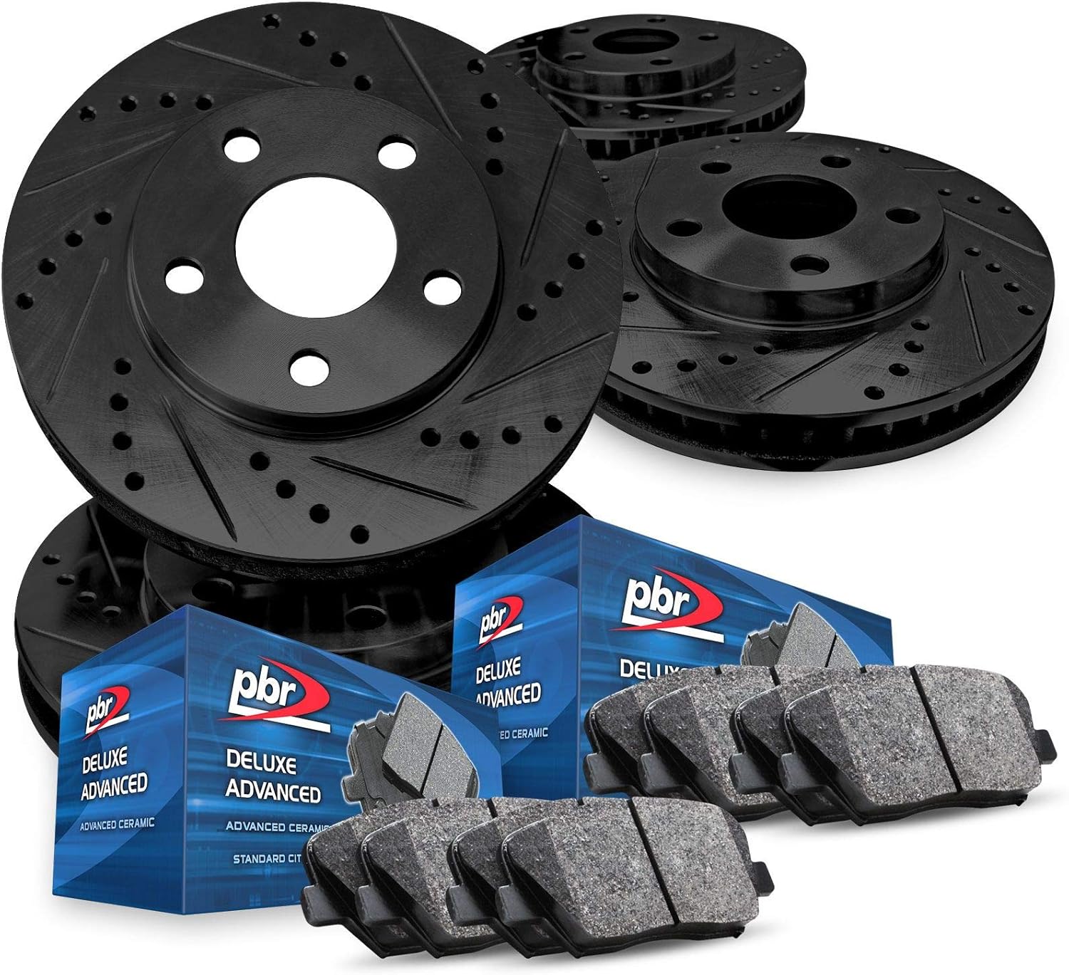 R1 Concepts Brake Kit For 2015-2020 Acura TLX| Blank Brake Rotors| Ceramic Brake Pads and Rotors Kit