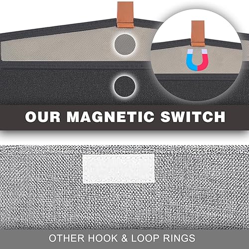 Miniatura 4 de Paquete de 2 cajas grandes de almacenamiento de juguetes con tapas transparentes, organizador de juguetes plegable con divisores ajustables, cesta