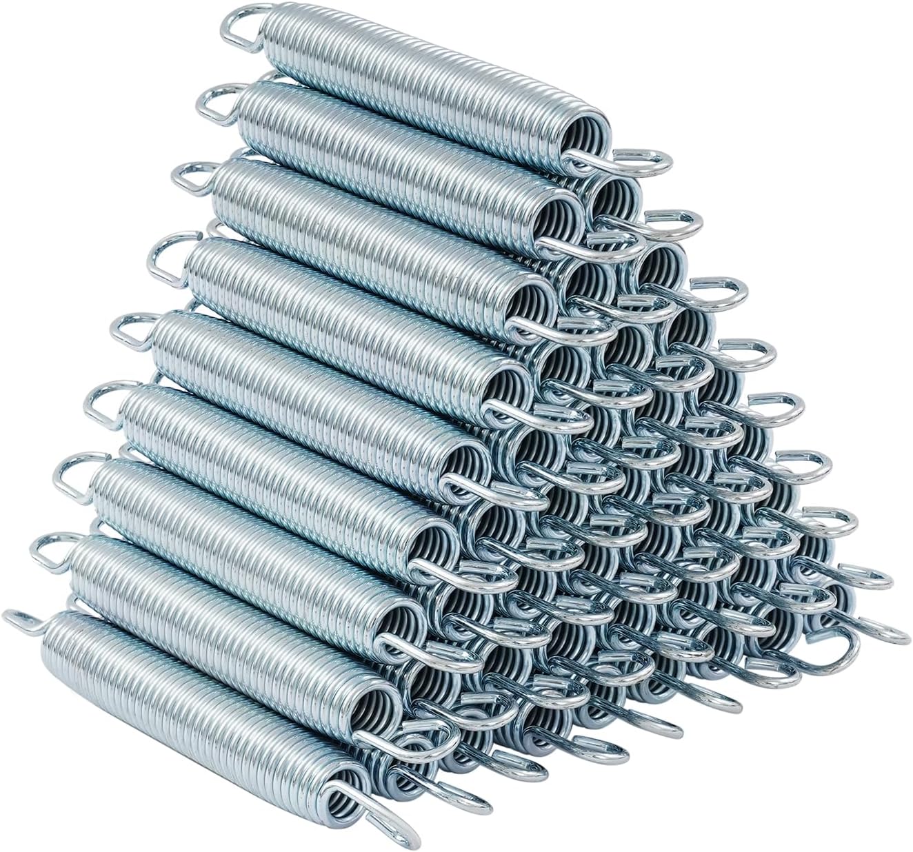 Eapmic Trampoline Springs Replacement, Heavy Duty Galvanized Steel Trampoline Spring Set with T-Hook Tool, 48 Pack High Tensile Bounce Accessories for Trampoline Repair Parts 6.5 Inch