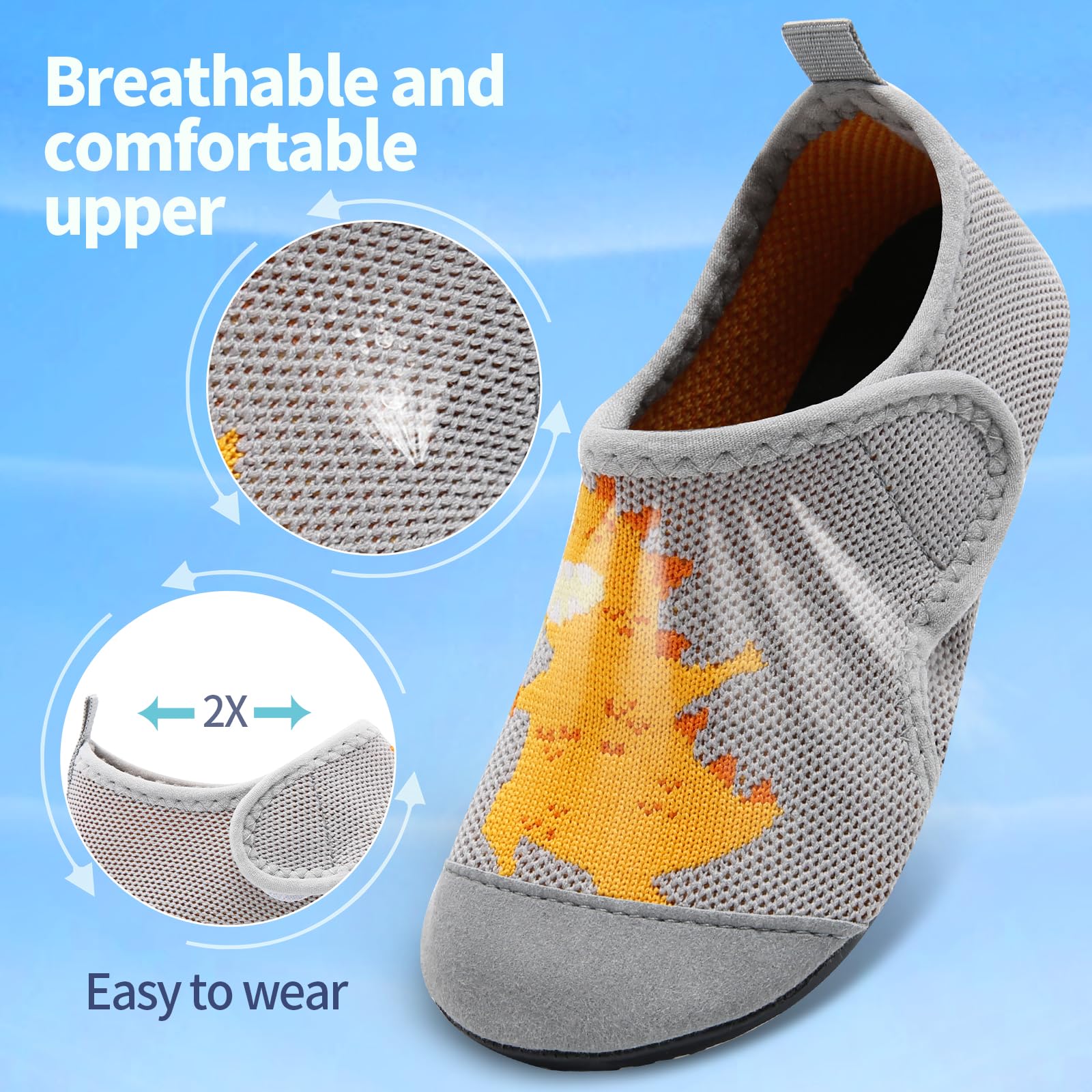 WateLves Pantofole per Bambini Unisex Scarpe a Magli Antiscivolo Ciabatte da Casa per danno la sensazione di camminare a piedi nudi Antiscivolo & Leggero