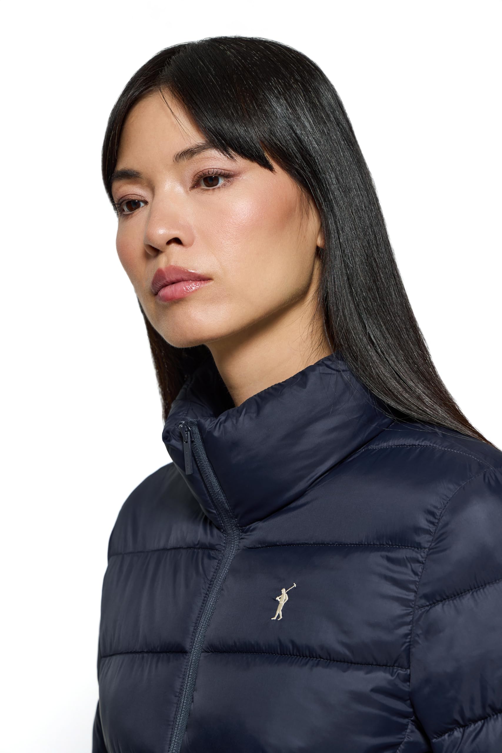 Polo Club Chaqueta Ultralight de Mujer con bordado y cierre Cremallera - Abrigo Invierno