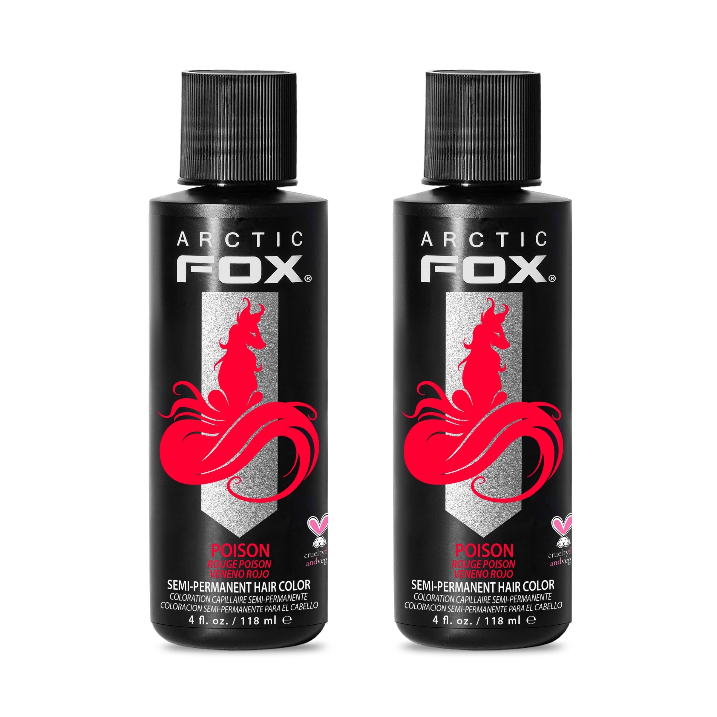 Arctic Fox Semi-Permanent Hair Dye, Vegan & Cruelty-Free, Vibrant Red Color, Ammonia-Free, Peroxide-Free, Conditioning Formula, For All Hair Types,