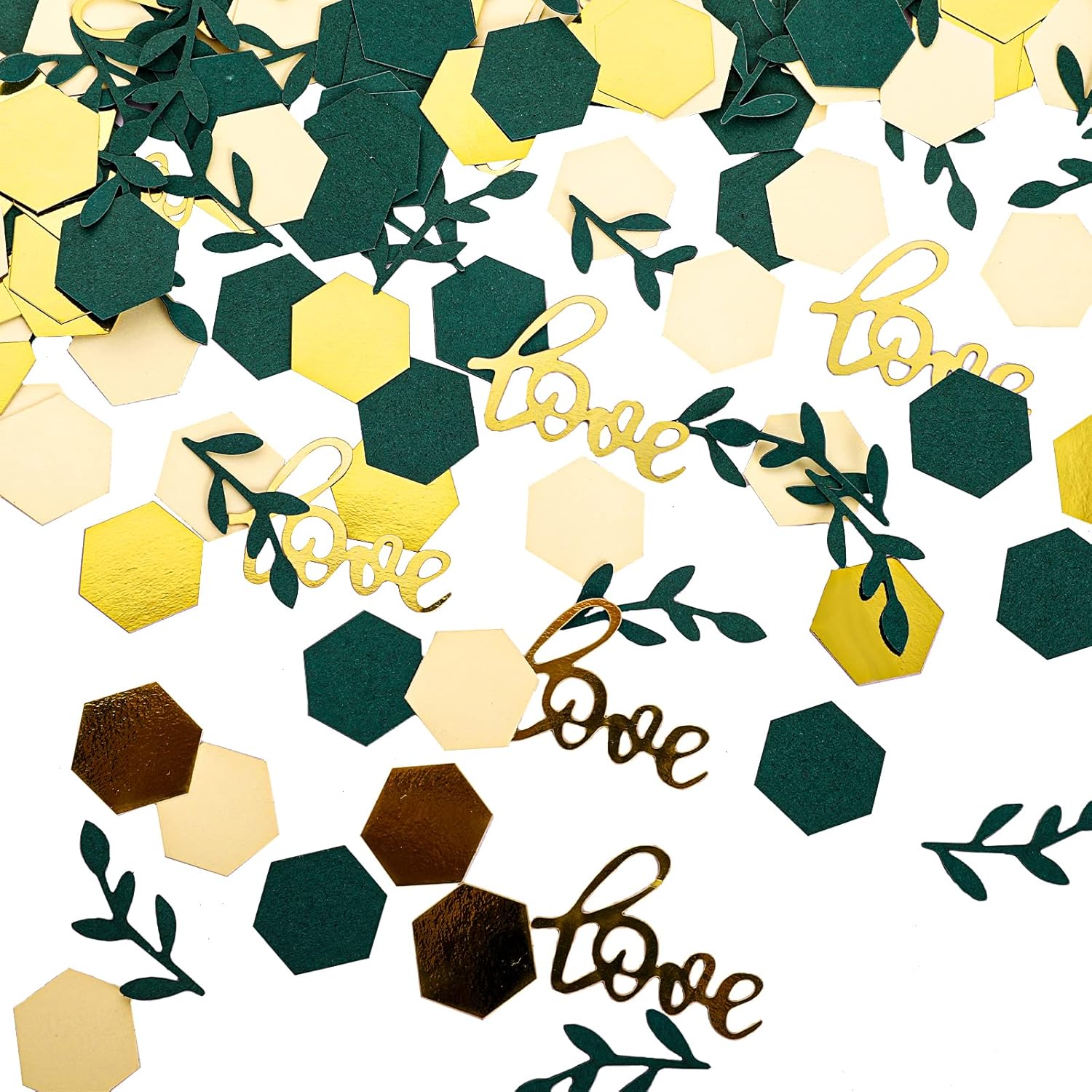 220Pcs Wedding Table Confetti, Love Greenery Bridal Shower Decorations