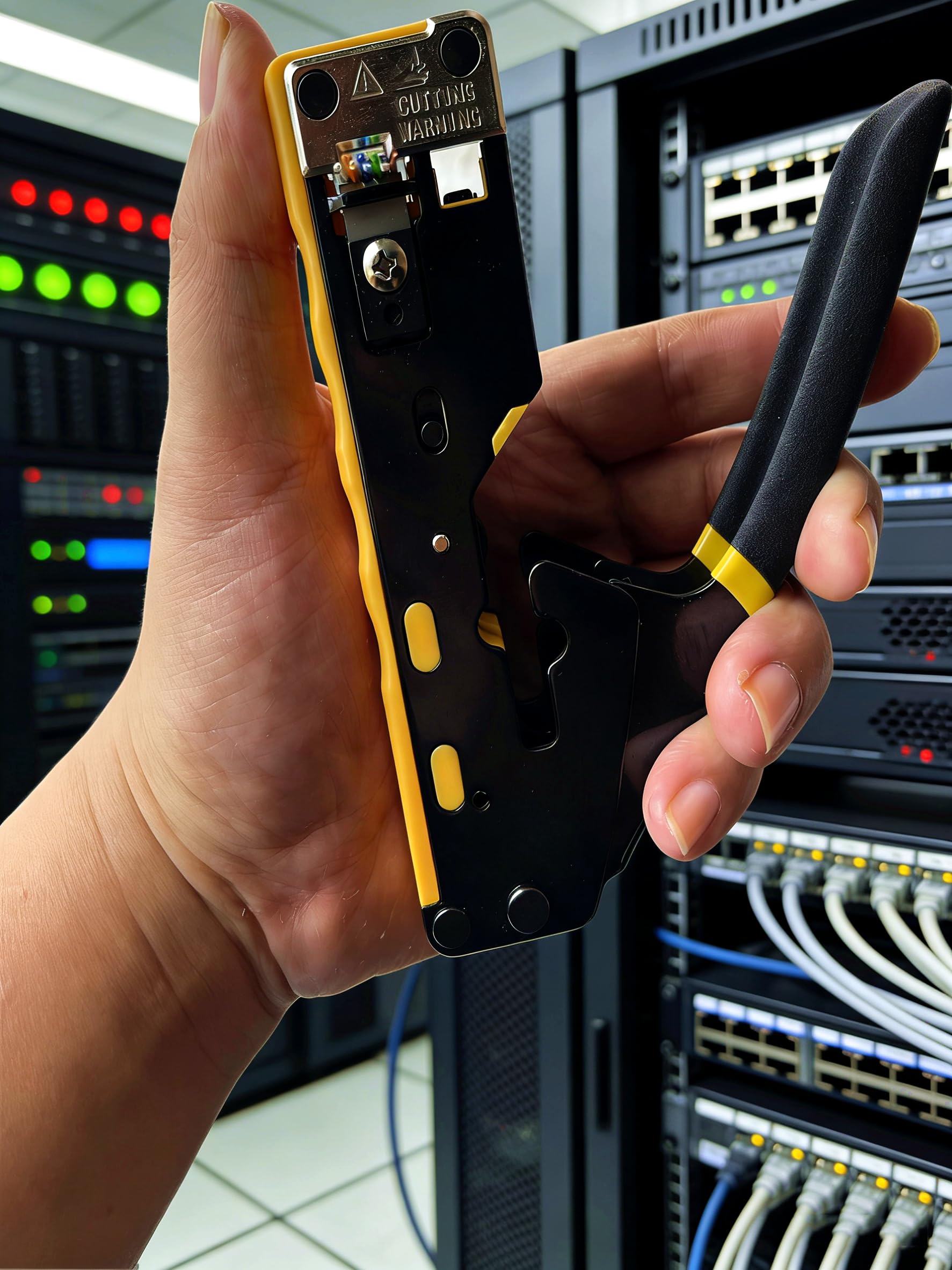 Kit d'outils réseau pour Cat6 Cat5e Cat5, Kit d'outils à sertir RJ45, Ethernet à sertir Cat6 Cat5e Cat5 avec suivi de fil, connecteurs traversants