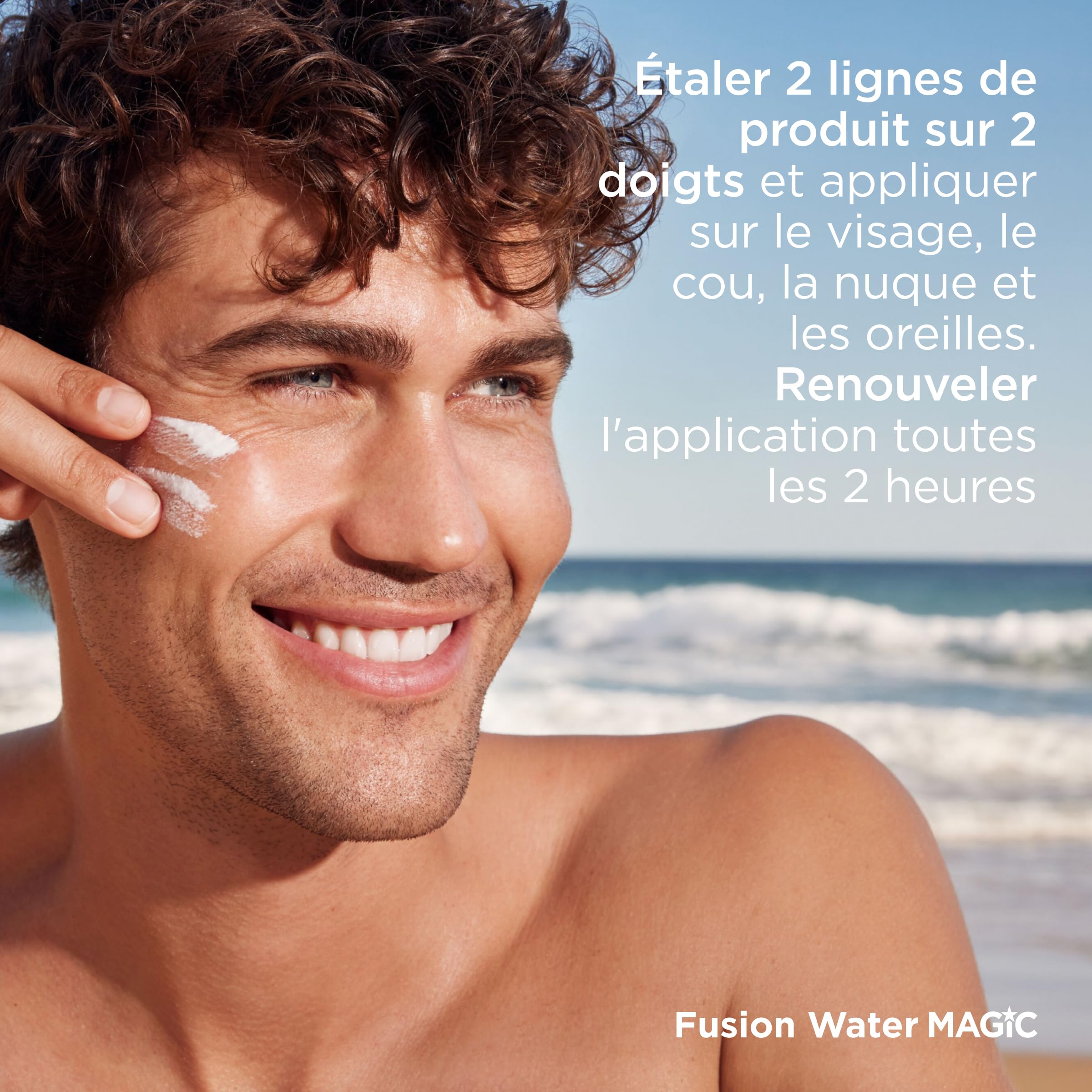 ISDIN Fusion Water MAGIC SPF 50 (50 ml) | Crème Solaire Visage à l'Acide Hyaluronique | Texture Ultra-légère & Fini Invisible | Sans Octocrylène