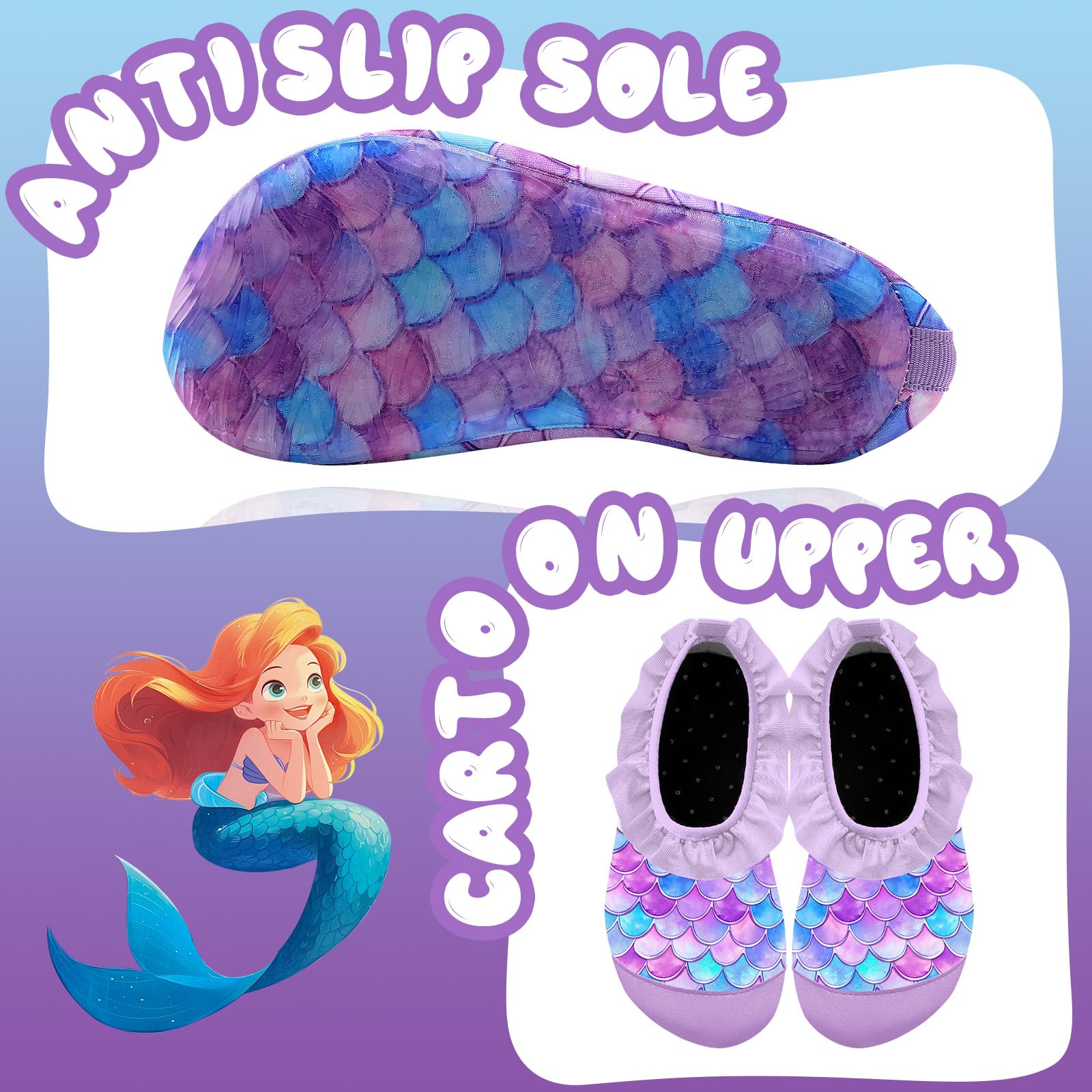 Kids Swim Water Shoes for Boys Girls Toddlers Baby Aqua Socks for Kids Quick Dry Pool Beach Barefoot Children — view 3