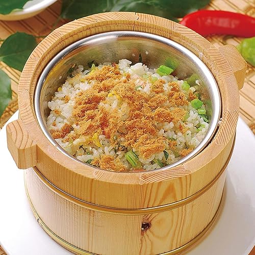 Miniatura 6 de 1 juego barril de arroz barril oke arroz sashimi bandeja de arroz cuencos de arroz vapor chino bañera de arroz japonés sauna cubo de arroz plato de