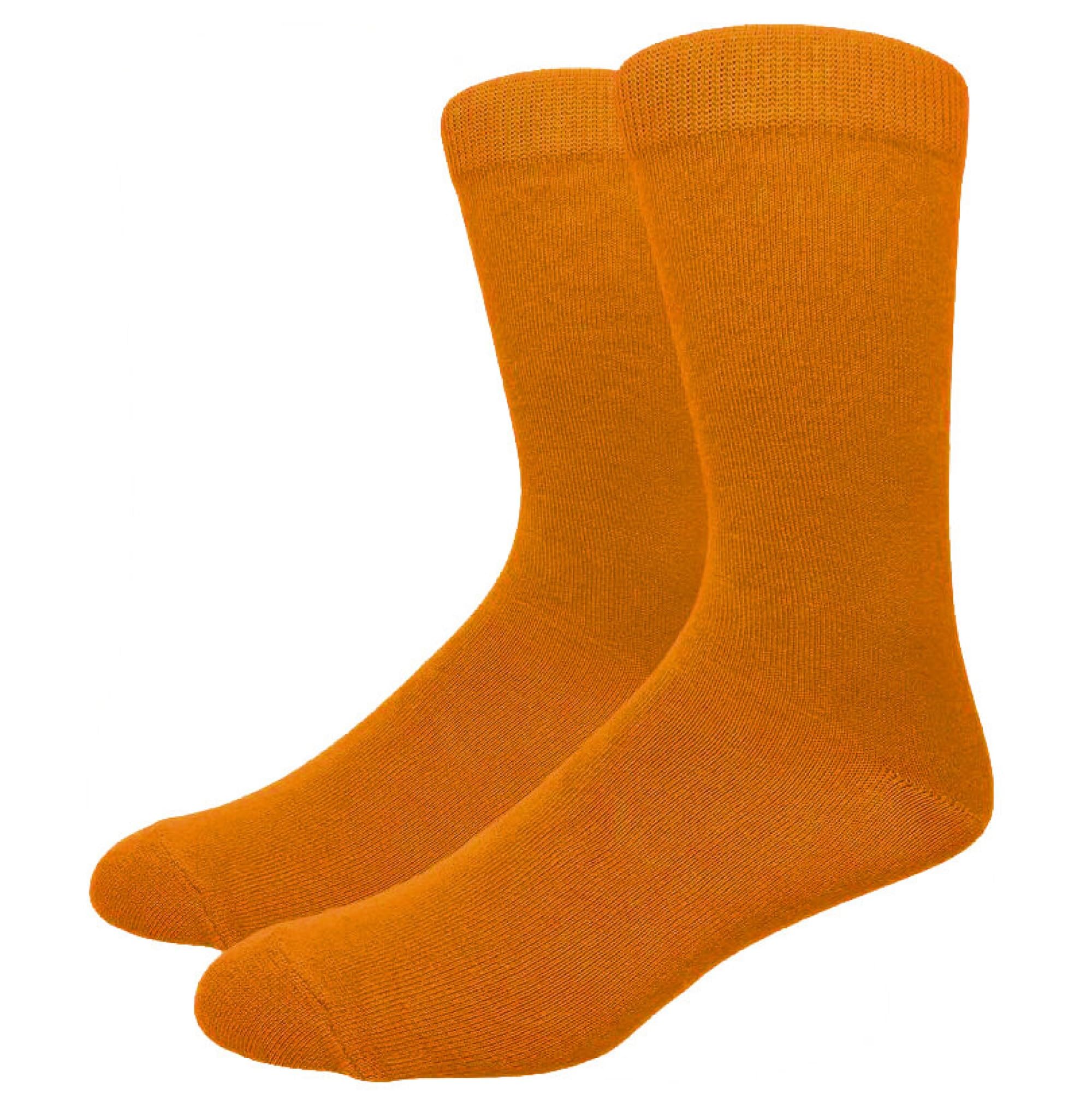 COUVER Unisex Classic Cotton Solid Plain Crew Dress Socks, Antique Gold, One Size 8-13, 1 Pair