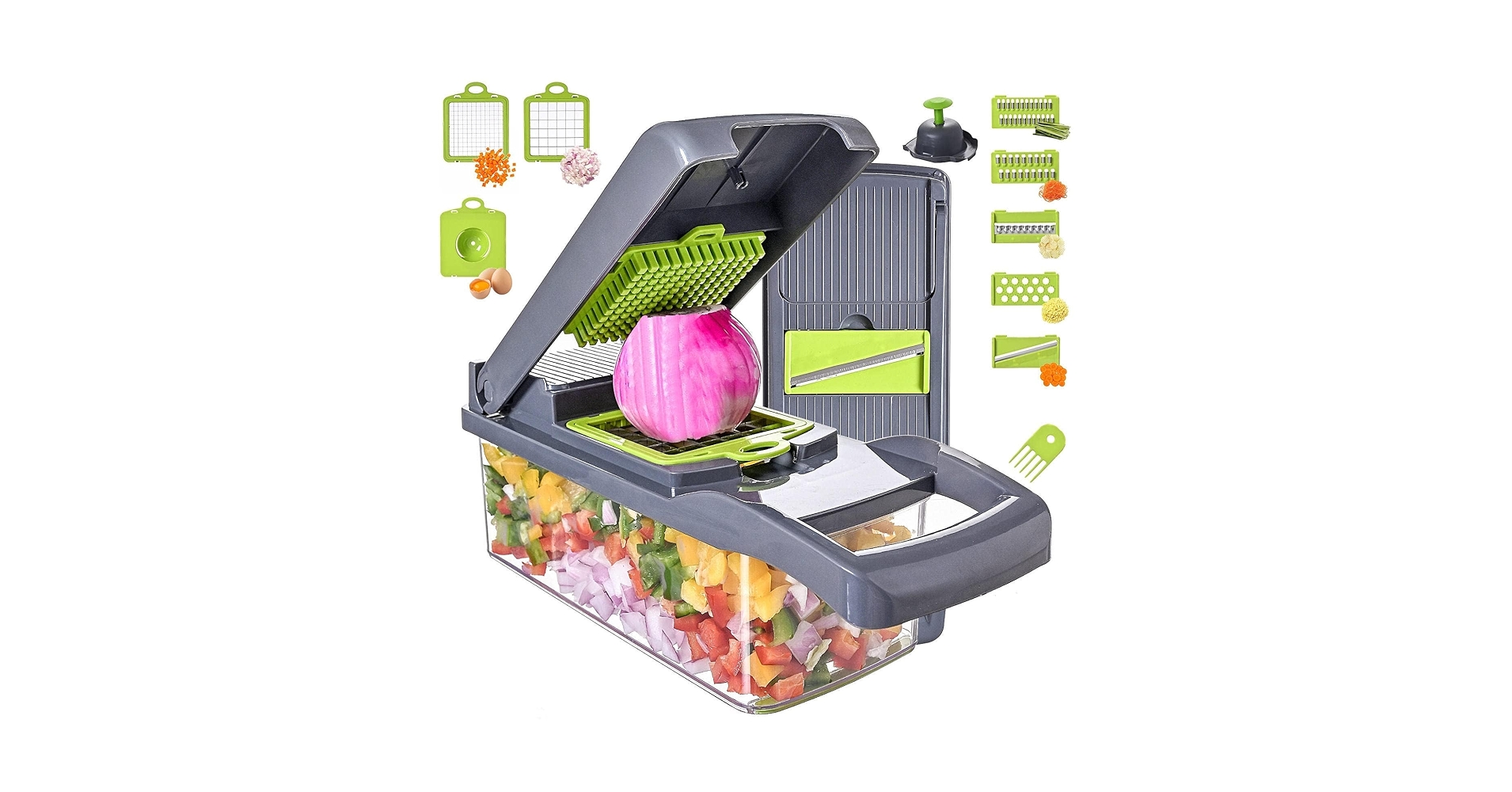 べじくり Amazon.com: Vegetable Chopper Slicer 13-in-1 with Spice