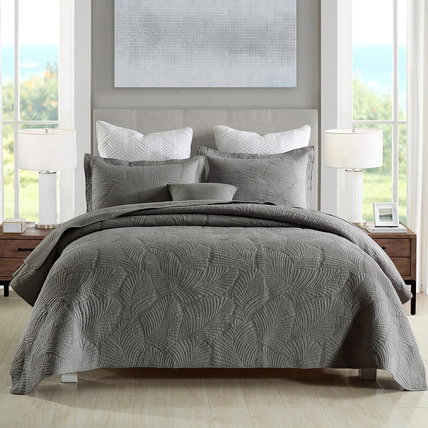 3 - Palm Leaves-grey