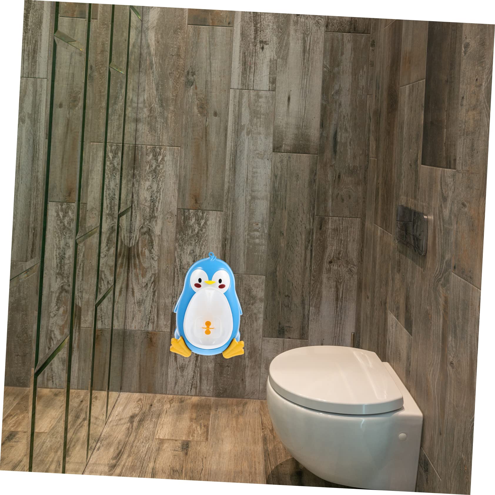 Orinal Infantil de Pingüino Azul Abs para Niños Pequeños | Capacidad Grande, Ventosas Potentes, Extraíble para Limpieza Fácil y Montaje en Pared