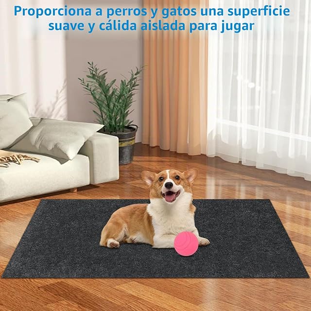 Foto 6 de 7 de Alfombrilla para jaula y caseta de perro para proteger suelos, antideslizante, impermeable