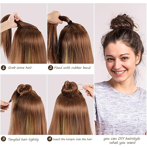 Miniatura 3 de 12 horquillas de metal en forma de U en forma de U, pasador para el pelo, horquillas francesas, 2 puntas, accesorios elegantes para el cabello para