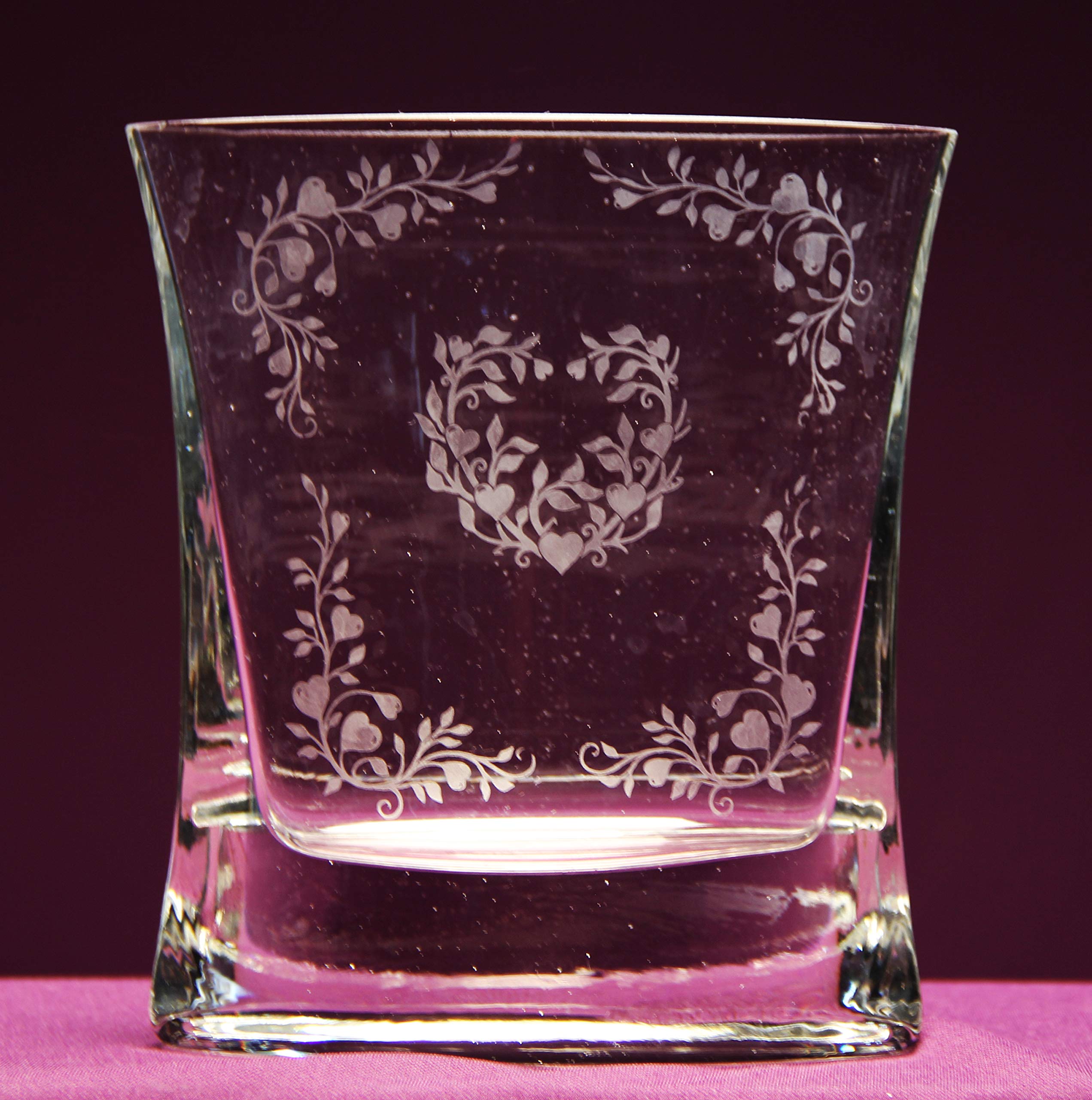 Armour Etch Stencil Rub N Etch Stencil, Floral Hearts, 5-Inch by 8-Inch