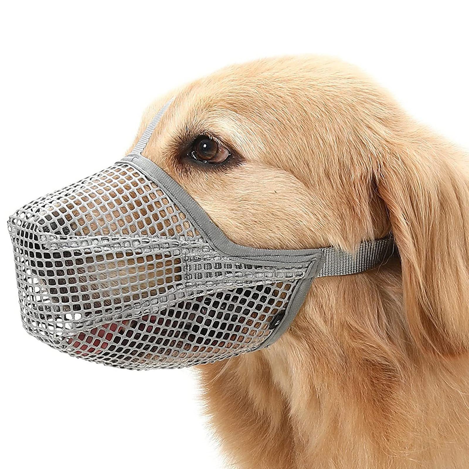 Bozal de Entrenamiento para Perros Grandes - Protector Bucal Negro con Diseño Ajustable para un Entrenamiento Cómodo y Seguro,Protege a Tu Mascota de Morder y Comer Sustancias Peligrosas（Talla L）