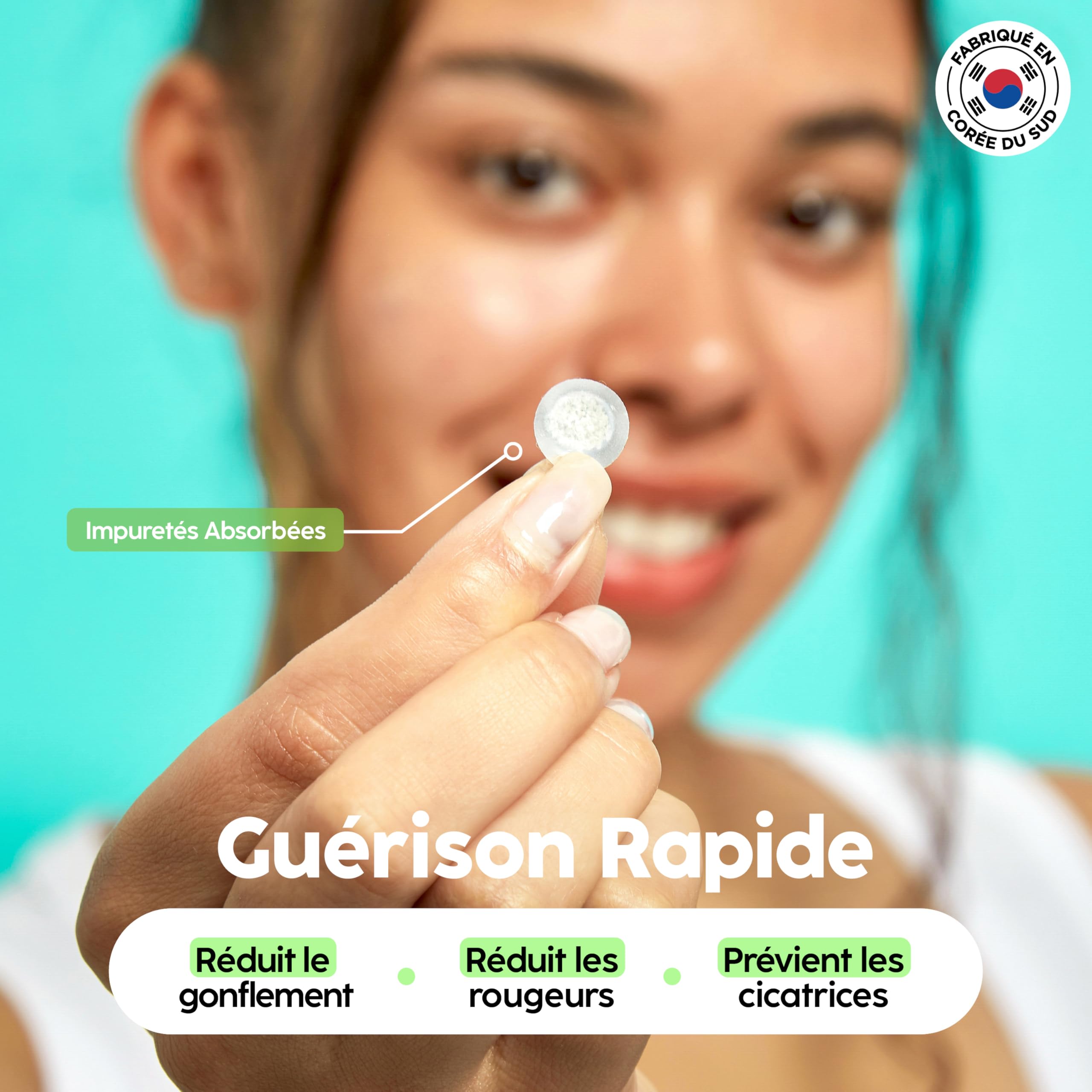 Patch Boutons (102 Unités) Pimple Patch en Hydrocolloïde Coréen, Absorbe les Impuretés, Utilisation de Jour et de Nuit, Invisibles Anti-Acné Bouton, Végétalien (2 Tailles)